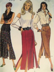 8672 EZ VOGUE STRT OR FLARE LONGER SLIT SKIRT PATTERN 12-16